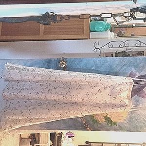 Silver/white prom/wedding dress